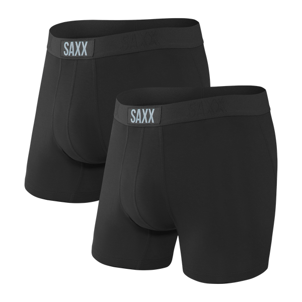 SAXX Underwear Men's Boxer Shorts – VIBE Men's Underwear – Boxer Shorts  with Built-In BallPark Pouch Support – Pack of 2, Black/Grey, X-Large,  Black/Grey, XL : Buy Online at Best Price in