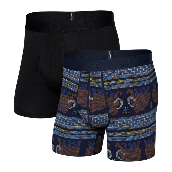 DropTemp™ Cooling Cotton 2-Pack Boxer Brief - Woolly Mammoth Under  Ice/Black
