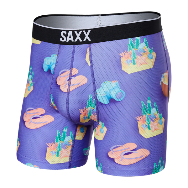Volt Breathable Mesh Boxer Brief Vacation Plans – SAXX Underwear Canada