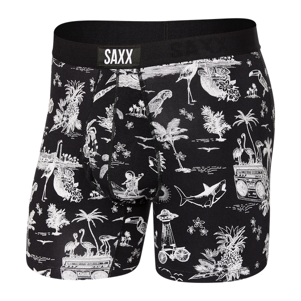 Saxx Men's Underwear - Ultra Super Soft Boxer Brief Fly with Built-in Pouch  Support - Underwear for Men, Black Astro SURF and Turf, X-Small :  : Clothing, Shoes & Accessories