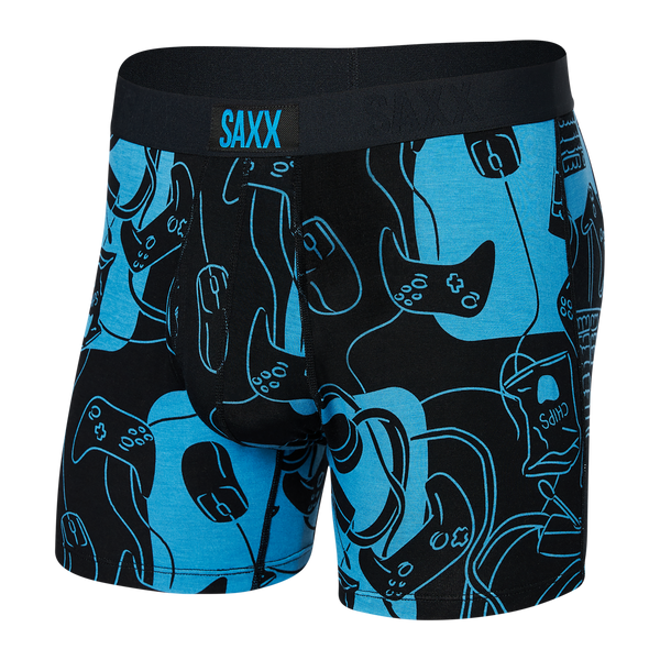 SAXX Underwear Ultra Super Soft Holiday Sweater-Print Boxer Briefs