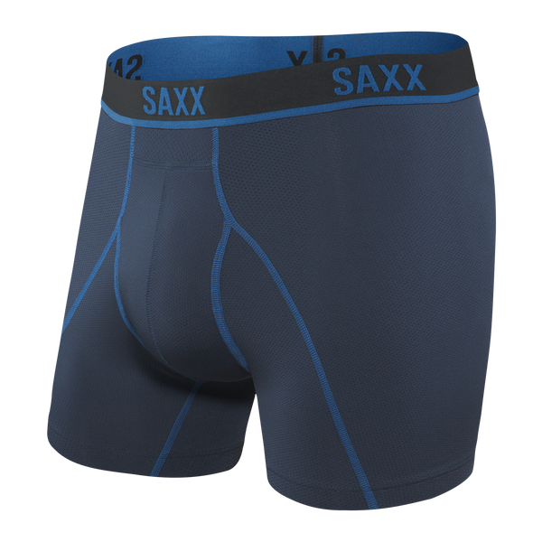 Saxx Underwear 173584 Mens Comfort Boxer Briefs Stretch City Blue Size  Medium