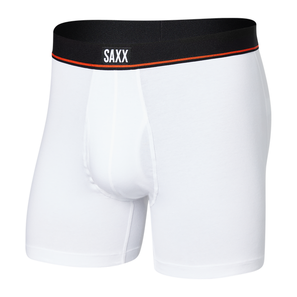 Non-Stop Stretch Cotton Boxer Brief - White | – SAXX Underwear Canada