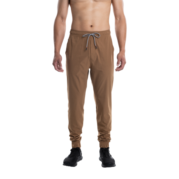 Men's Stretch Golf Pants Slim Fit Quick Dry Pants - Brown / S