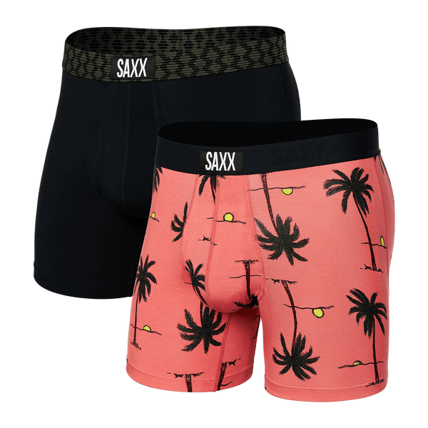 Men's Mid-rise U-Convex Boxer Solid Color Cotton Comfort Soft Breathable  Loose Fit Underpants Casual Boyshorts(2-Packs)