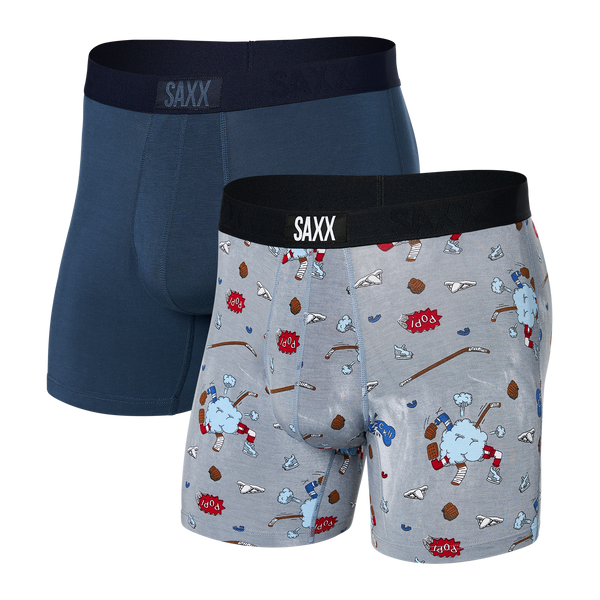 SAXX Slim Fit Beer Olympics Pattern Vibe Boxer Briefs, Underwear
