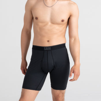OVTICZA Boxer Briefs for Men Sexy Long Leg Anti Chafing Underwear Gray 2XL