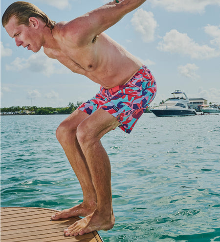 Men Swim Trunks Moisture Wicking Liner Shorts