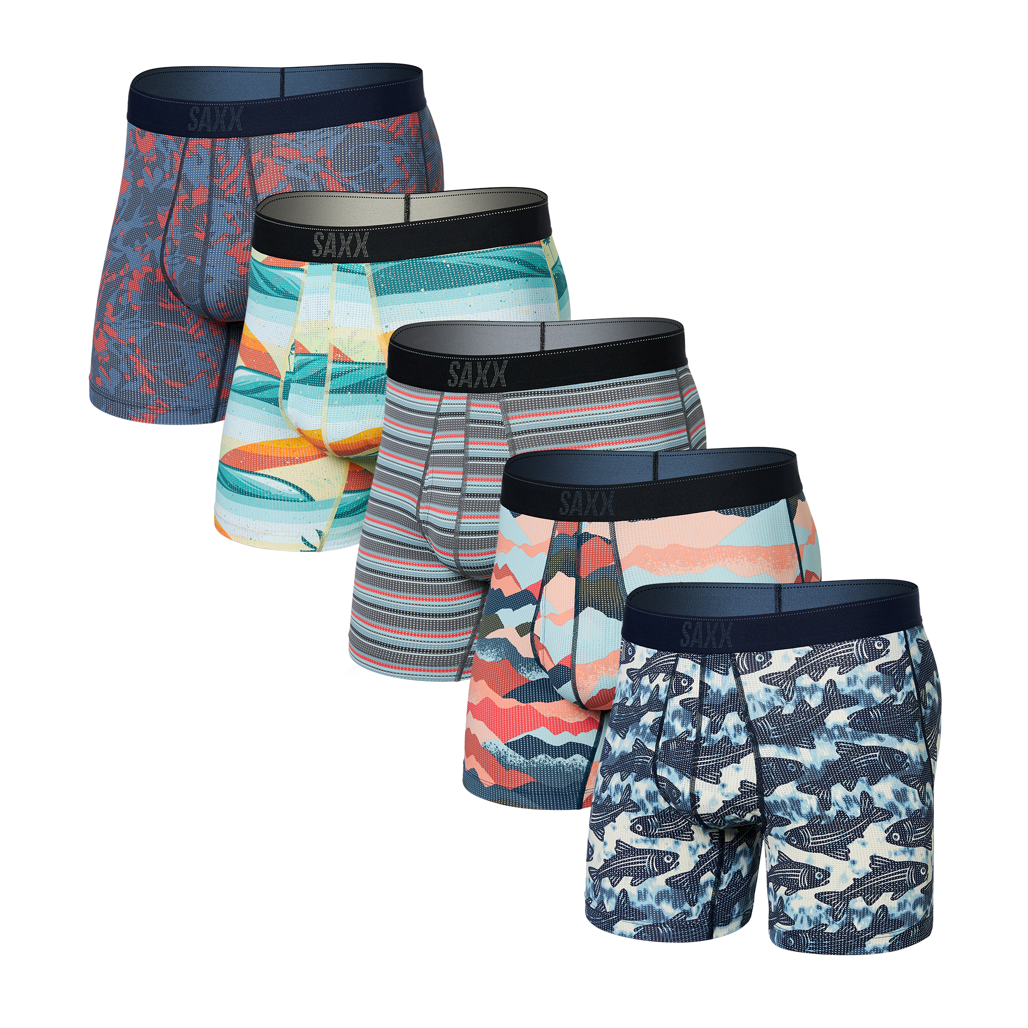 Quest Boxer Brief 5-Pack in Assorted Prints