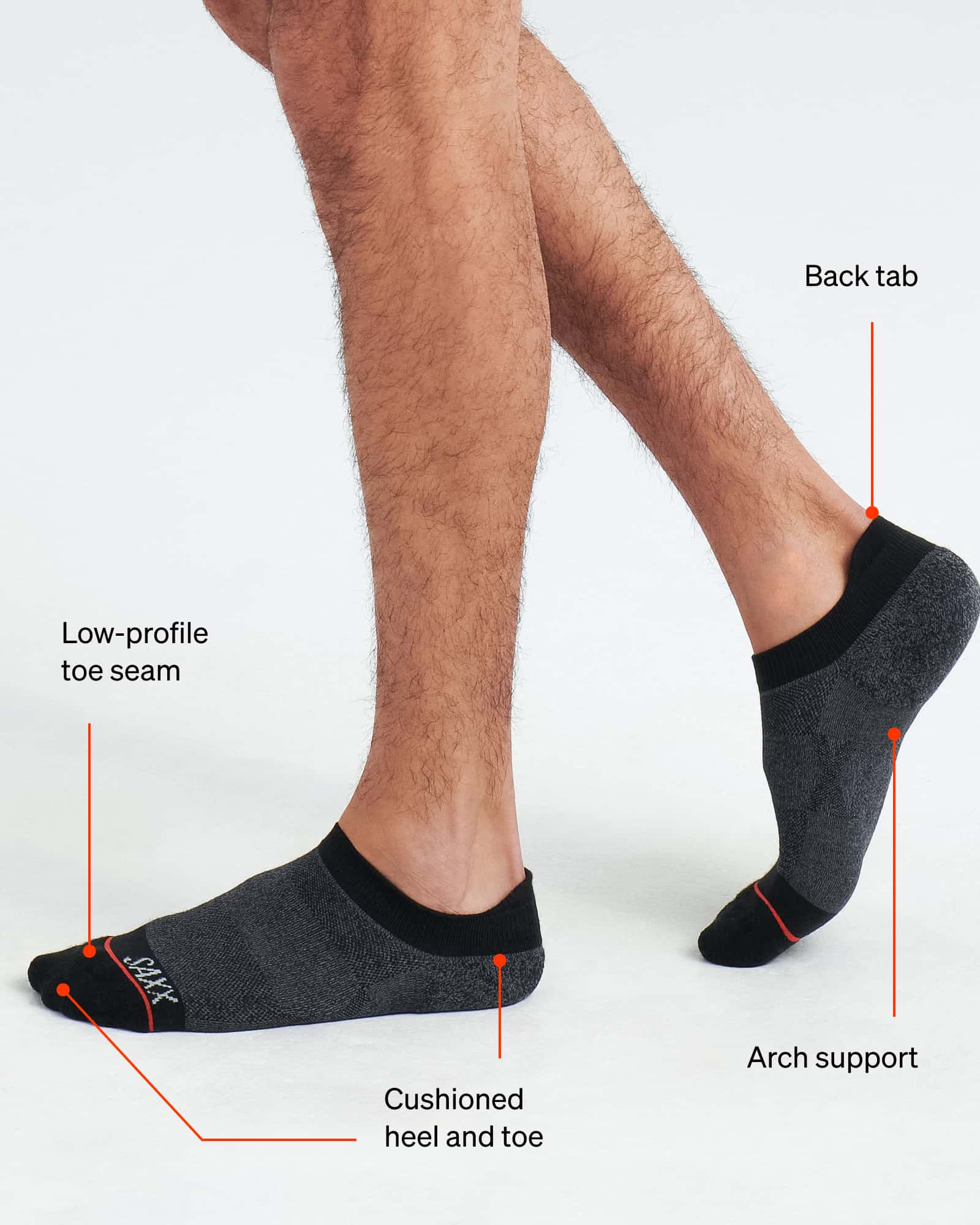 SAXX Underwear Low Show Sock technology graphic