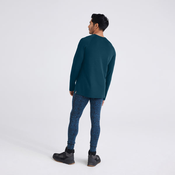 Back - Model wearing Roast Master Baselayer Mid-Weight Long Sleeve Crew in Storm