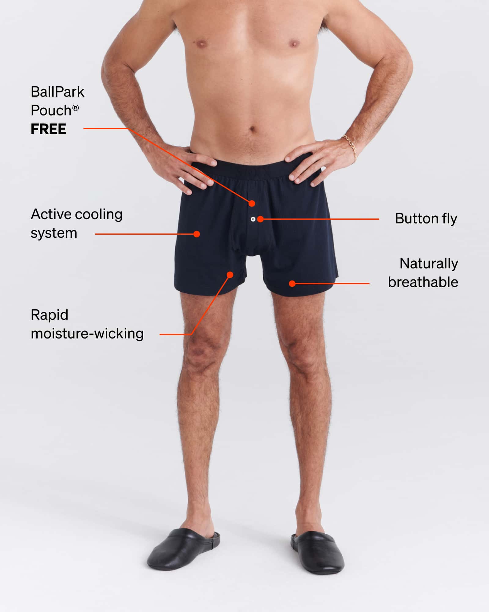 DropTemp Cooling Loose Boxer Brief technology graphic