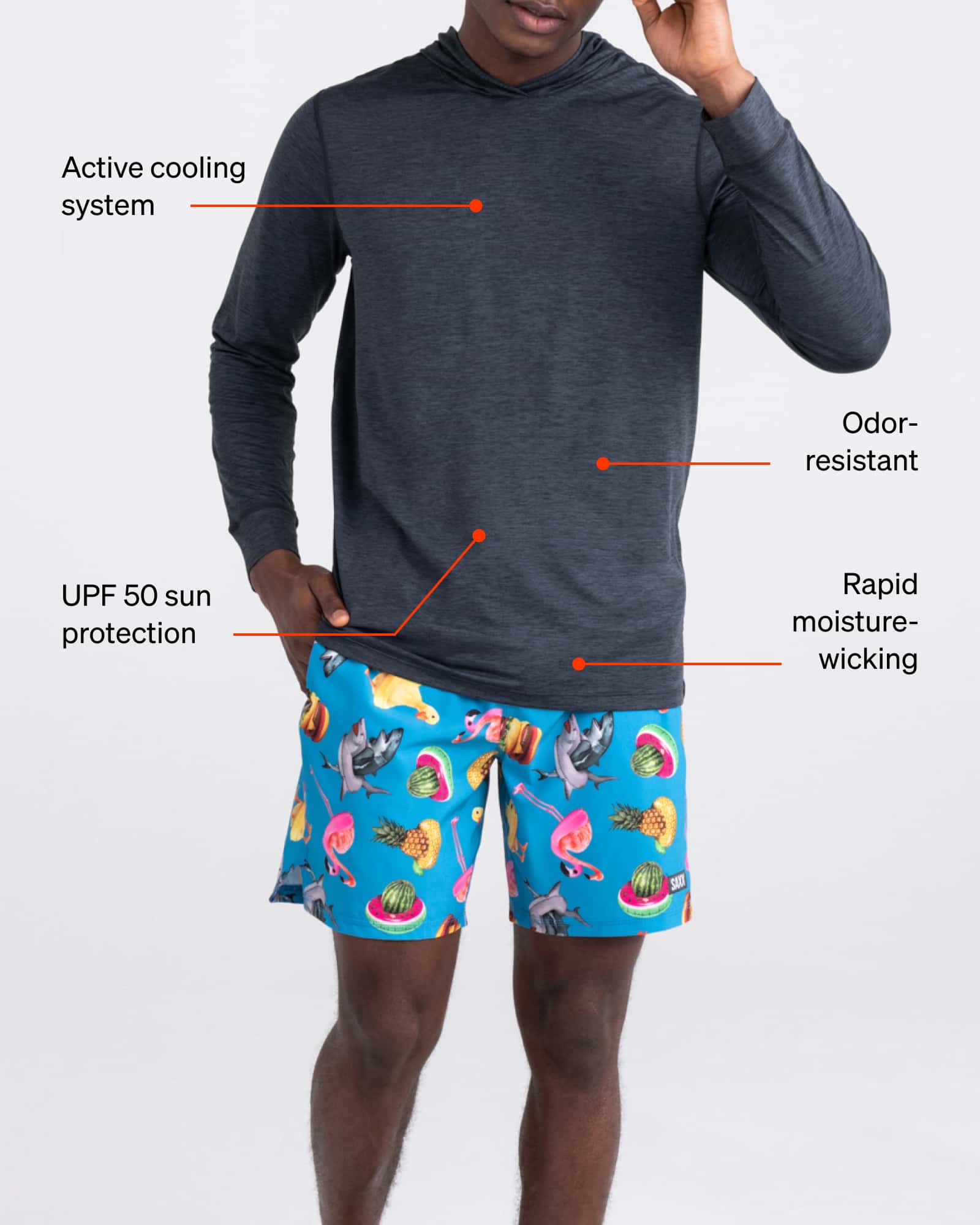 SAXX Underwear DropTemp All Day Cooling Hoodie technology graphic