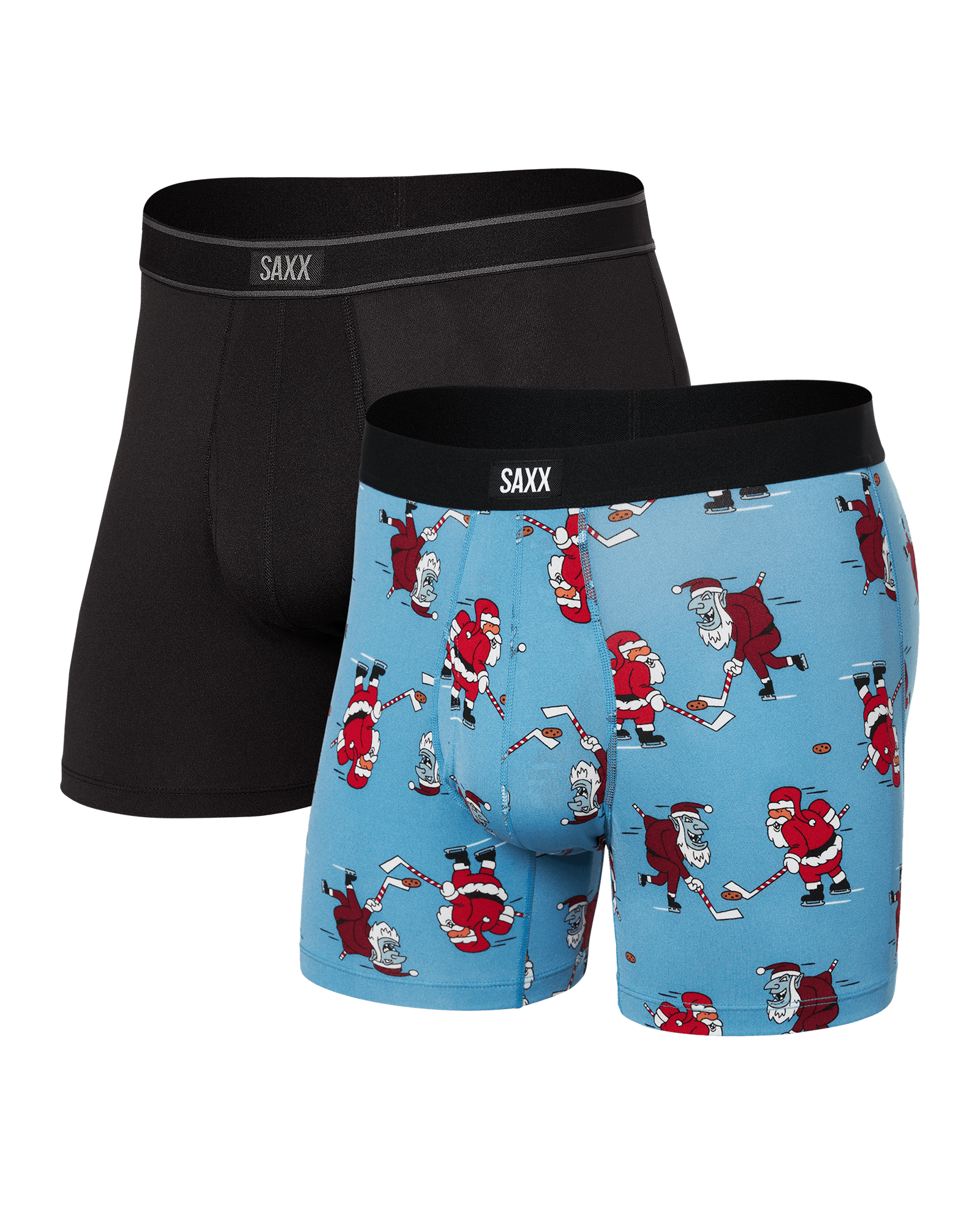 Front of Daytripper (2 Pack) Boxer Brief in Naughty vs Nice/Black