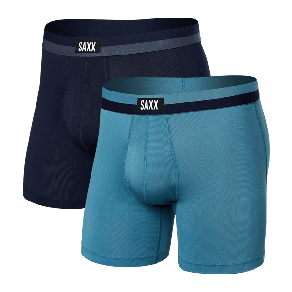 Front of Sport Mesh 2-Pack Boxer Brief in Hydro/Maritime