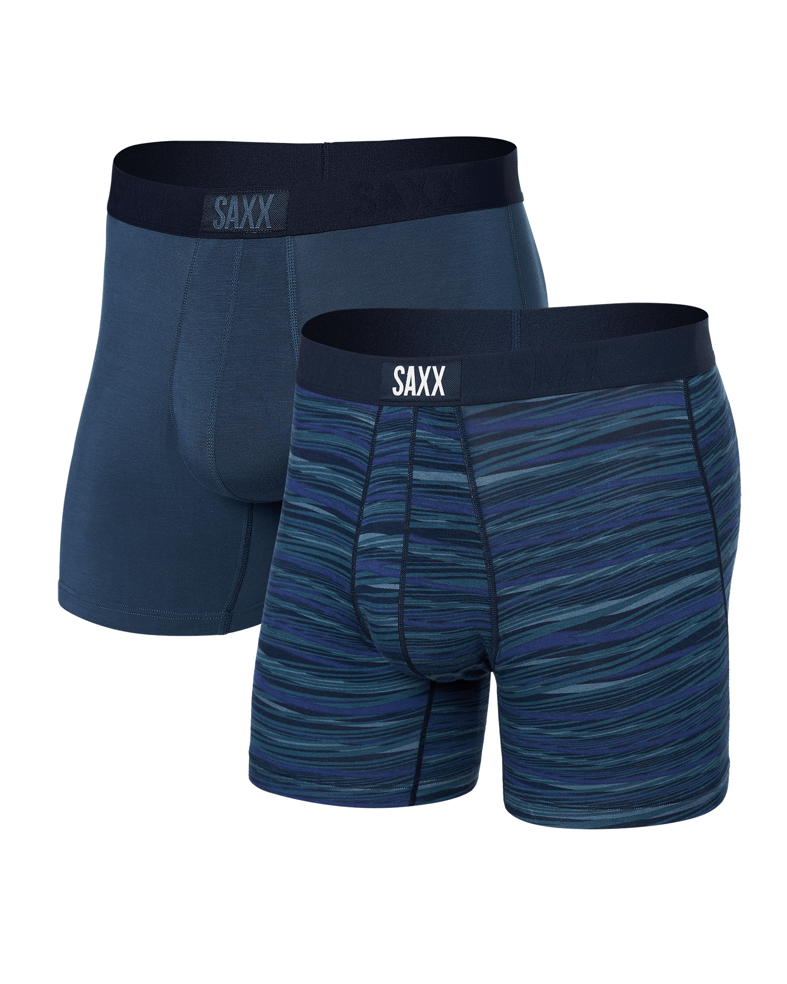 Front of Vibe Super Soft (2 Pack) Boxer Brief in Surge Spacedye/Navy