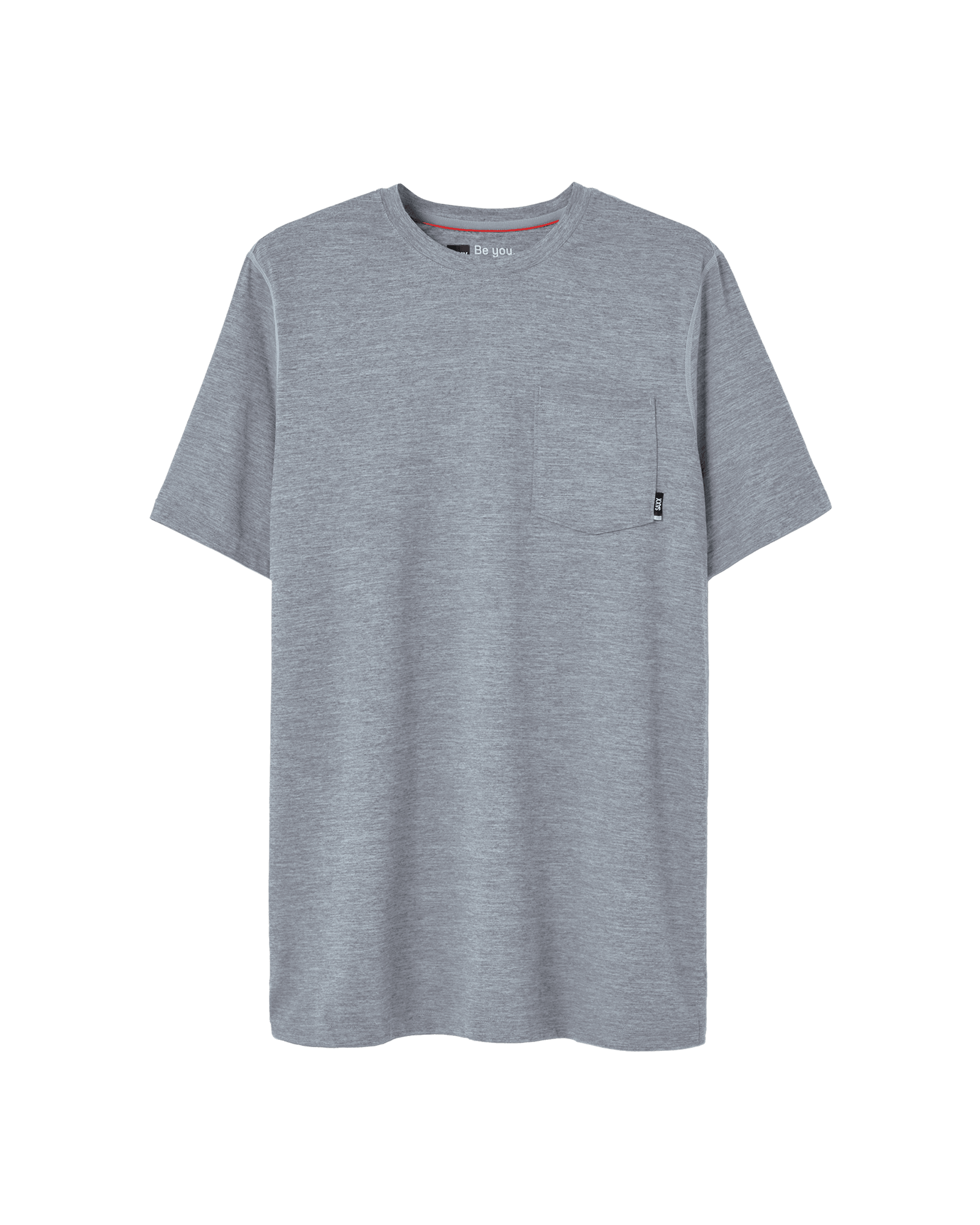 Front of Droptemp® All Day Cooling Short Sleeve Tee in Tradewinds Heather