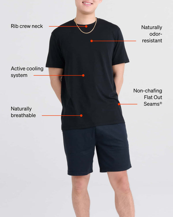 SAXX Underwear DropTemp Cooling Short Sleeve Crew technology graphic