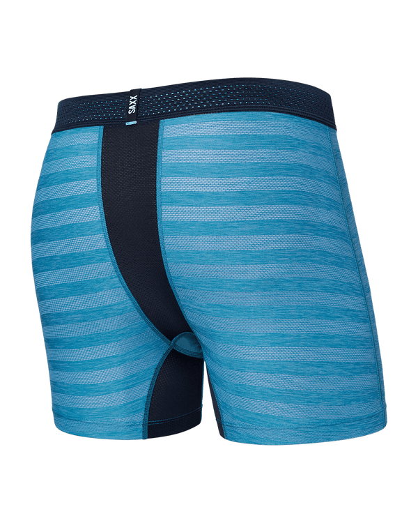 Back of DropTemp Cooling Mesh Boxer Brief in Blue Moon Heather