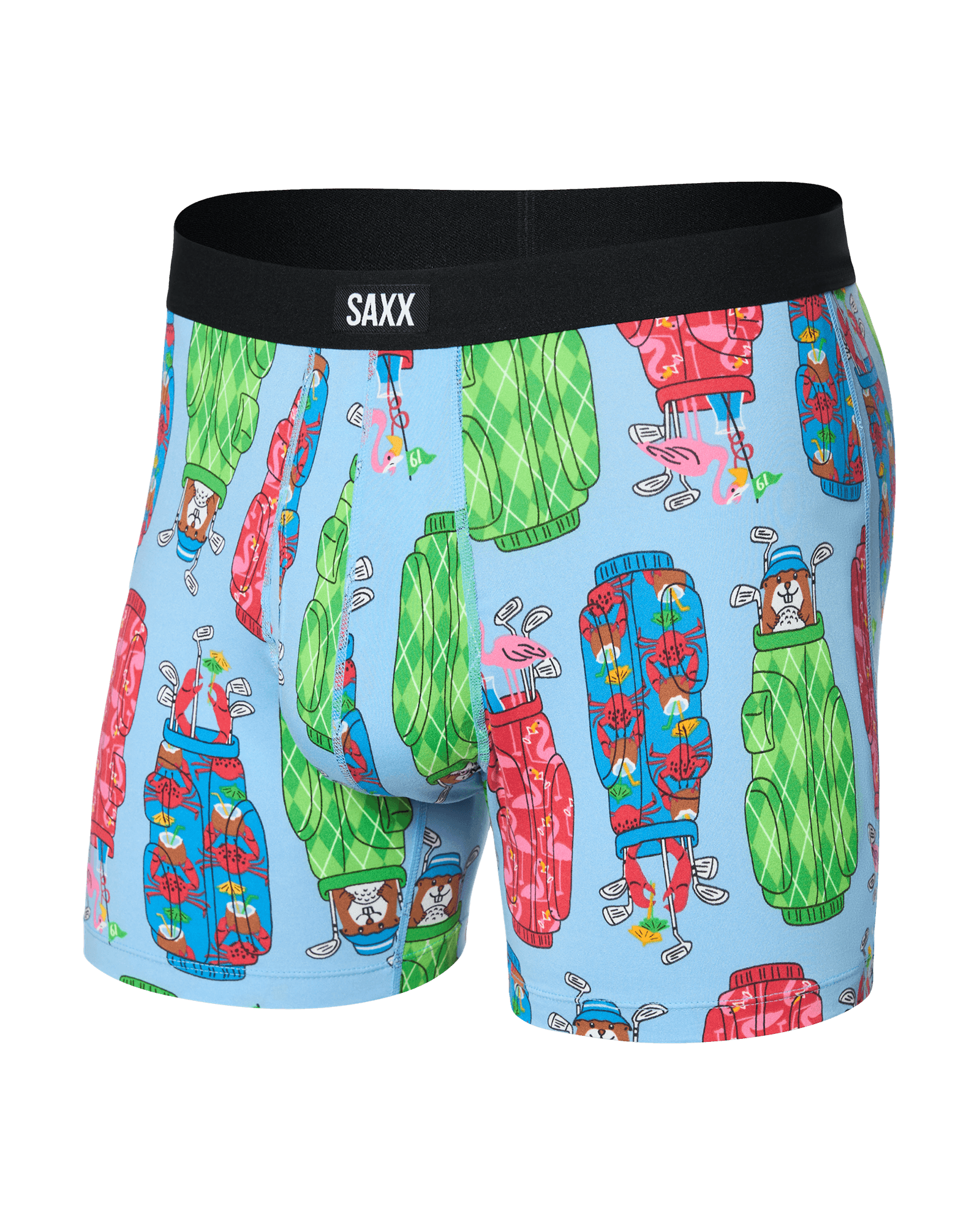 Front of Daytripper Boxer Brief Fly in Rad-Iculous Bags-Azure