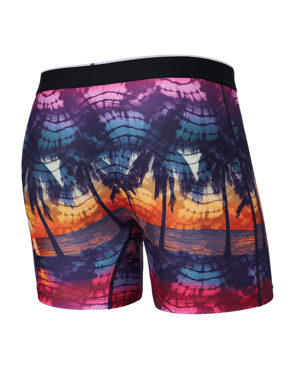 Back of Volt Boxer Brief in Horizon Palms- Multi