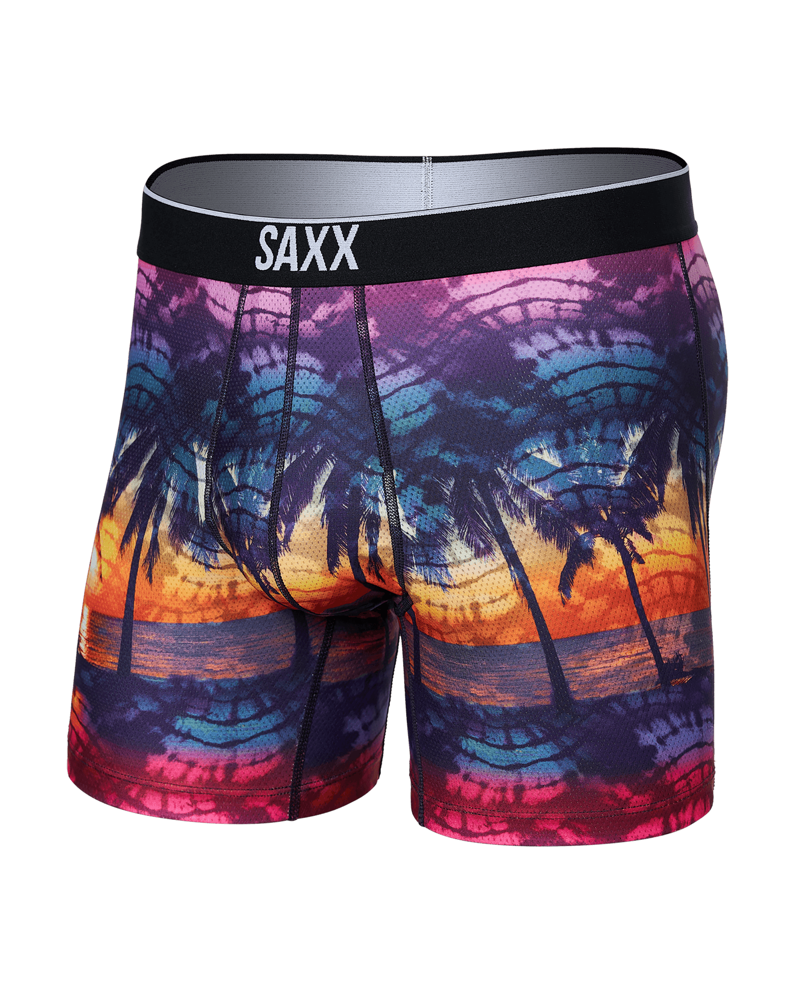 Front of Volt Boxer Brief in Horizon Palms- Multi