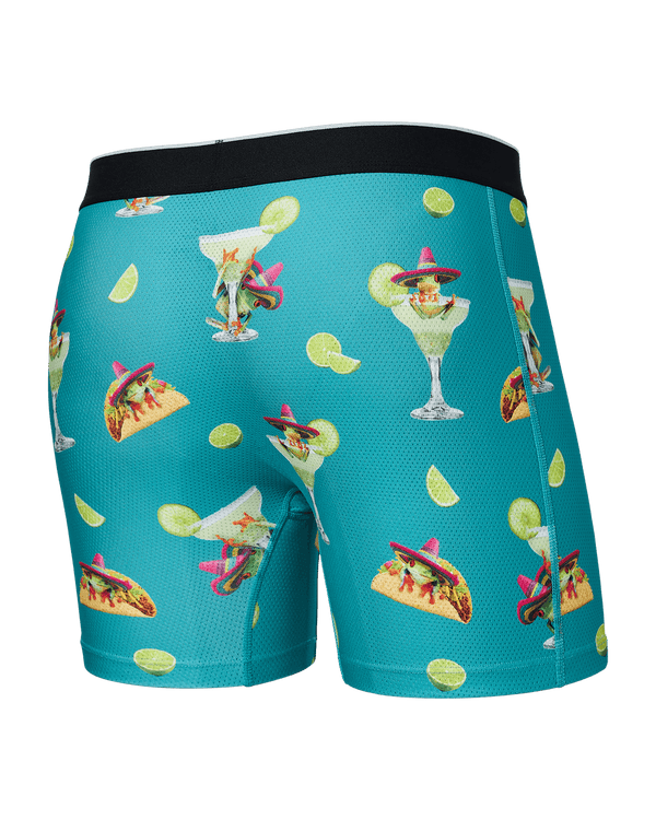 Back of Volt Boxer Brief in Senor Treefrogz- Baltic