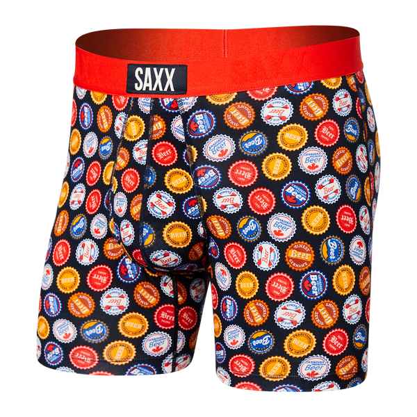 Front of Ultra Super Soft Boxer Brief in Beers Of The World- Multi