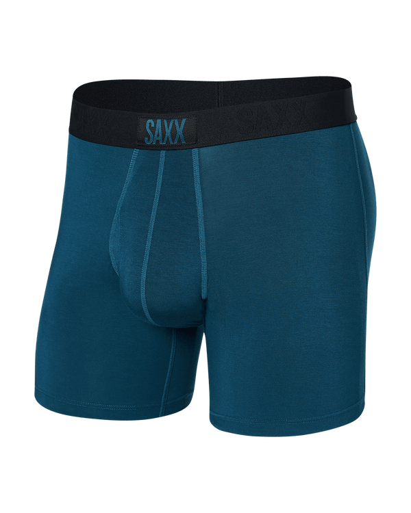 Front of Ultra Super Soft Boxer Brief Fly in Deep Ocean