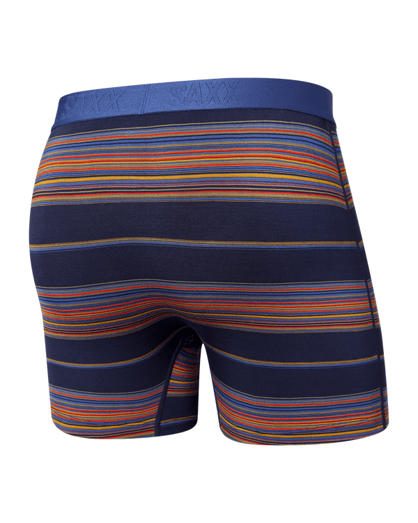 Back of Ultra Super Soft Boxer Brief in Horizon Stripe- Navy