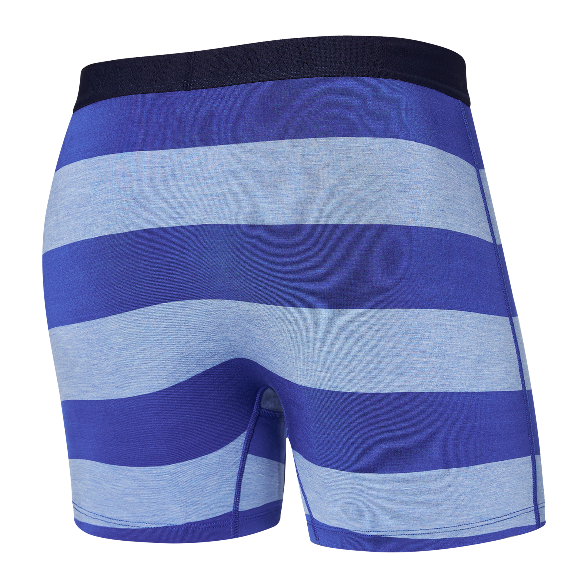 Back of Ultra Super Soft Boxer Brief Fly in Ombre Rugby- Sport Blue