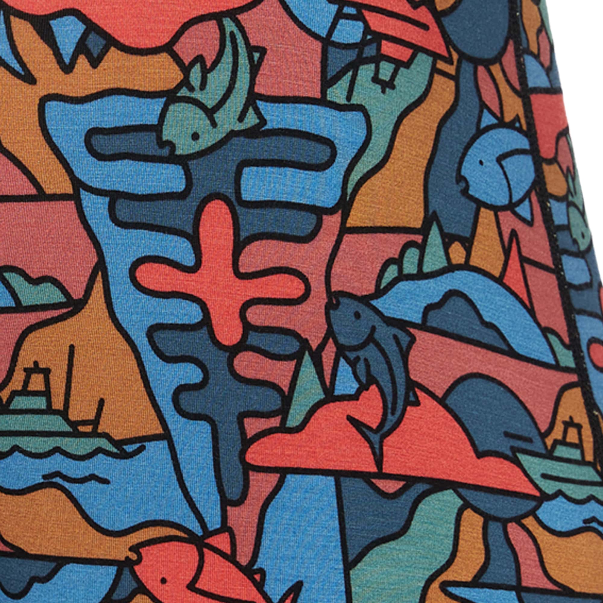 Swatch of Ultra Super Soft Boxer Brief in Over The River-Multi