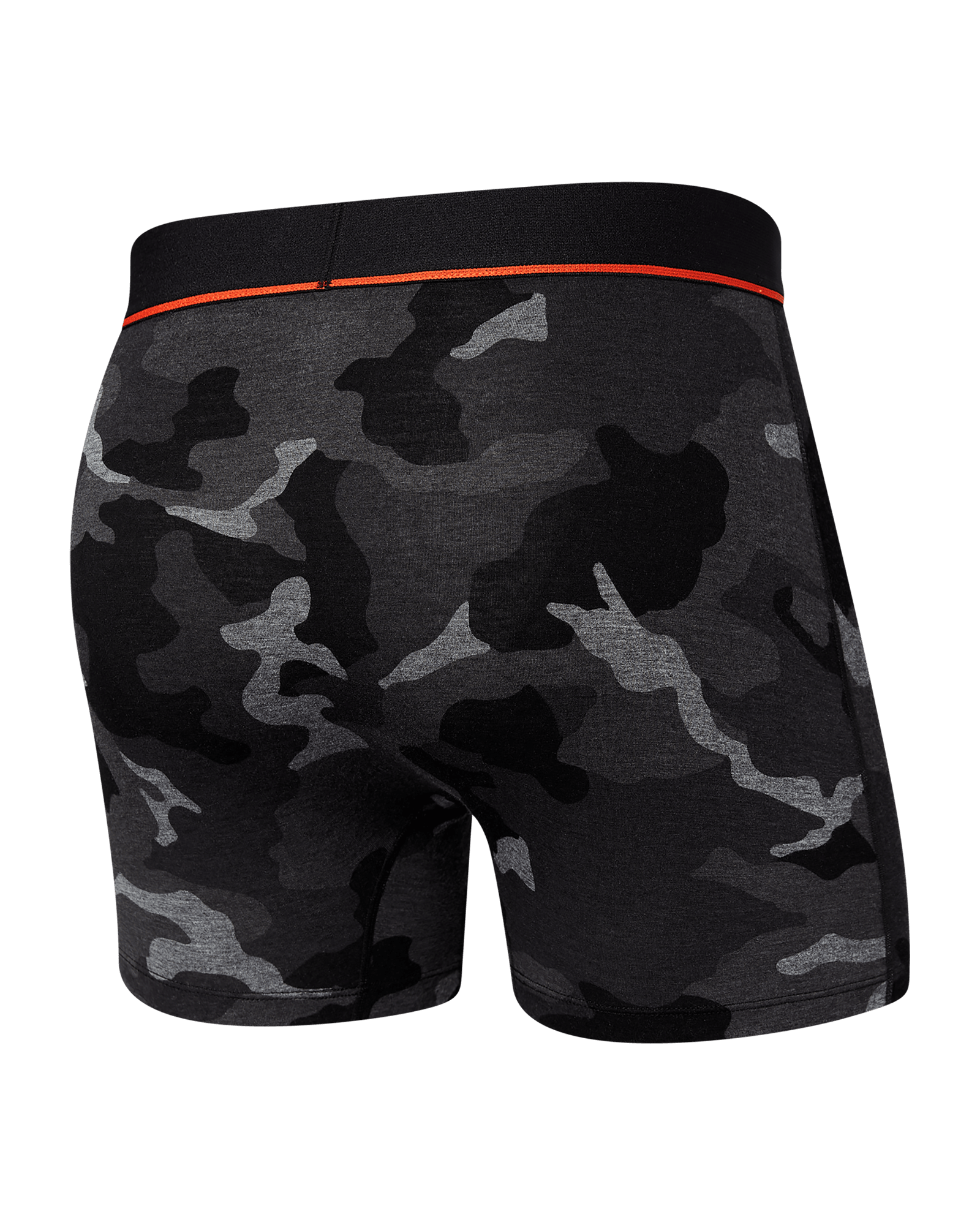 Back of Ultra Super Soft Boxer Brief in Supersize Camo- Black