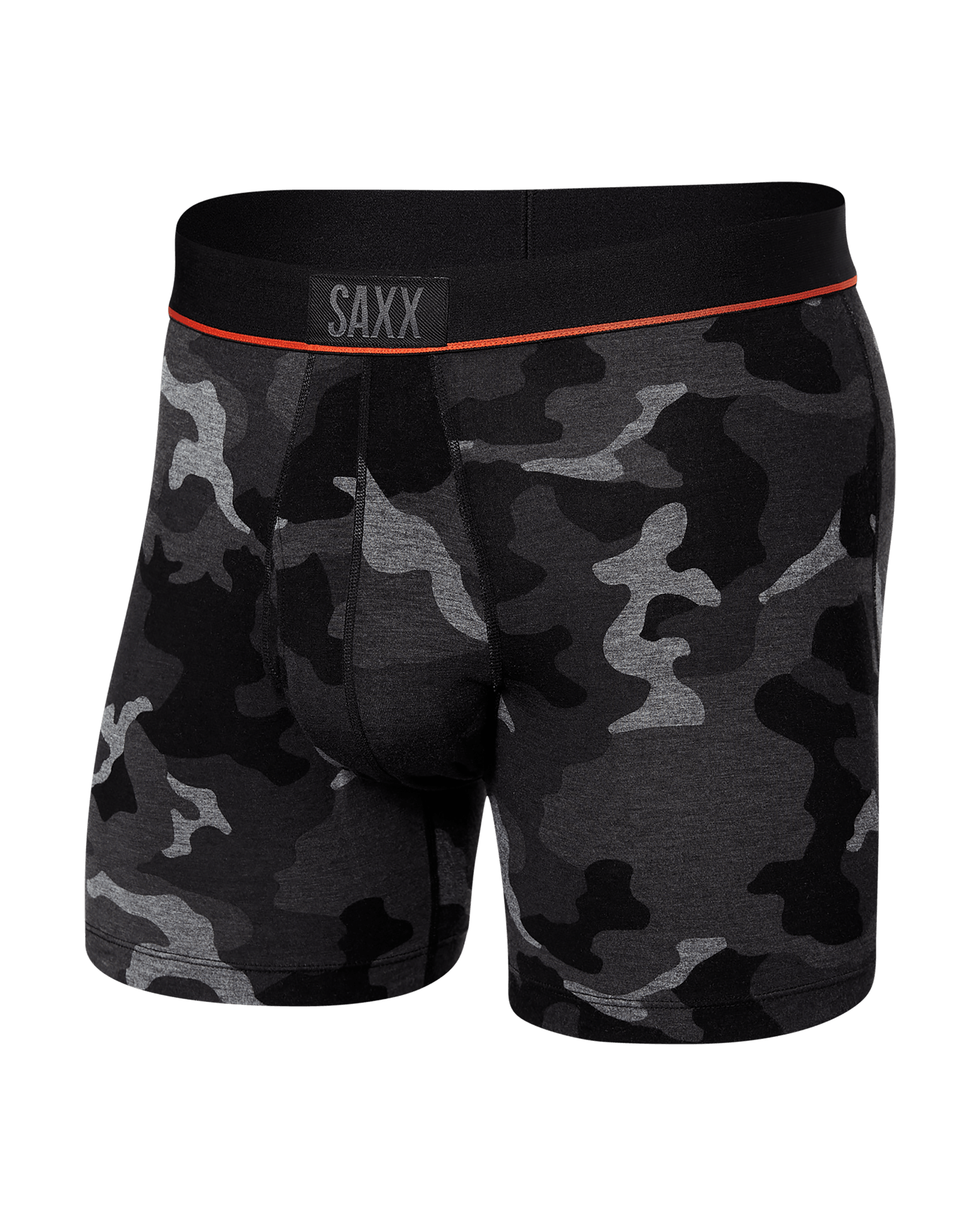 Front of Ultra Super Soft Boxer Brief in Supersize Camo- Black