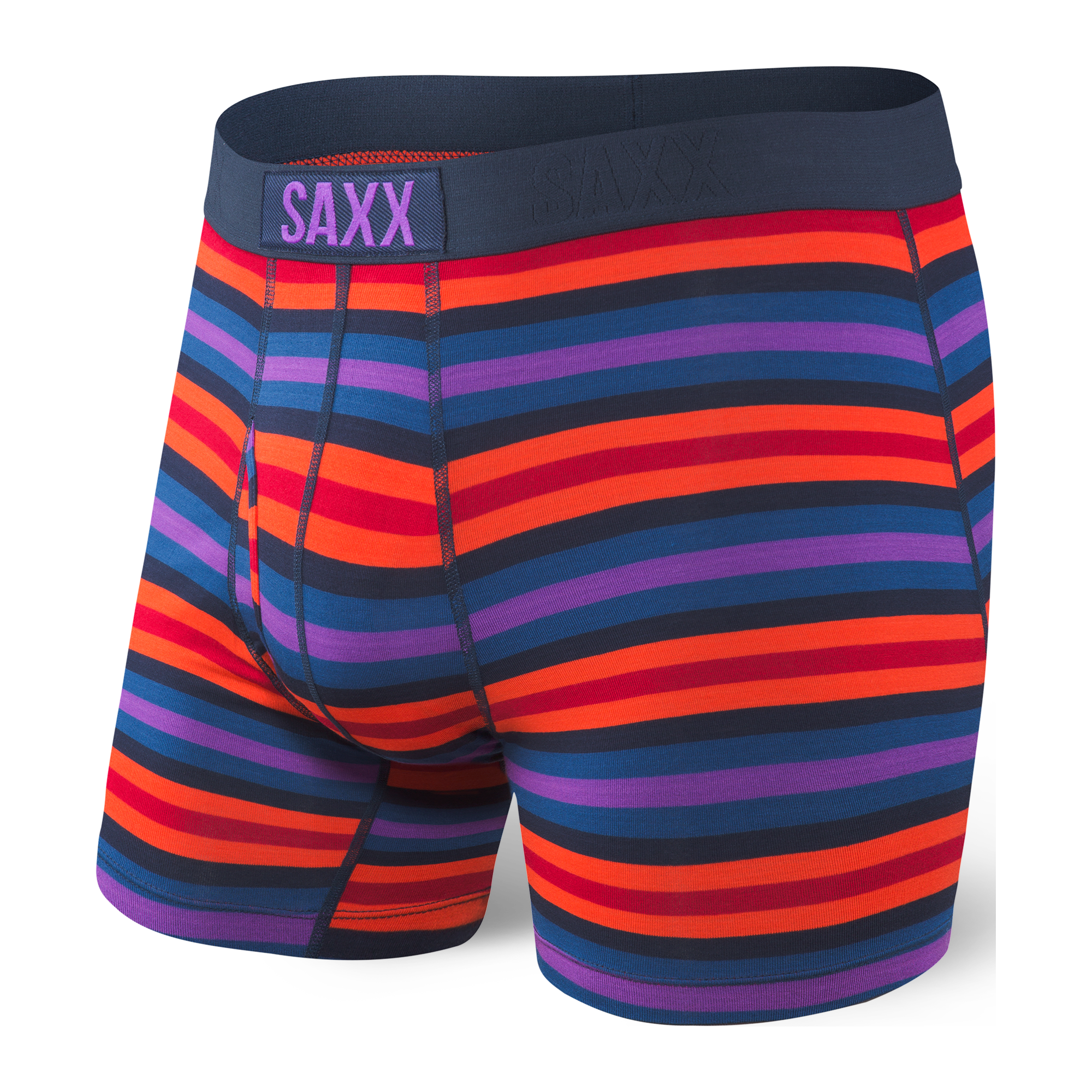 Front of Ultra Boxer Brief Fly in Tropical Stripe