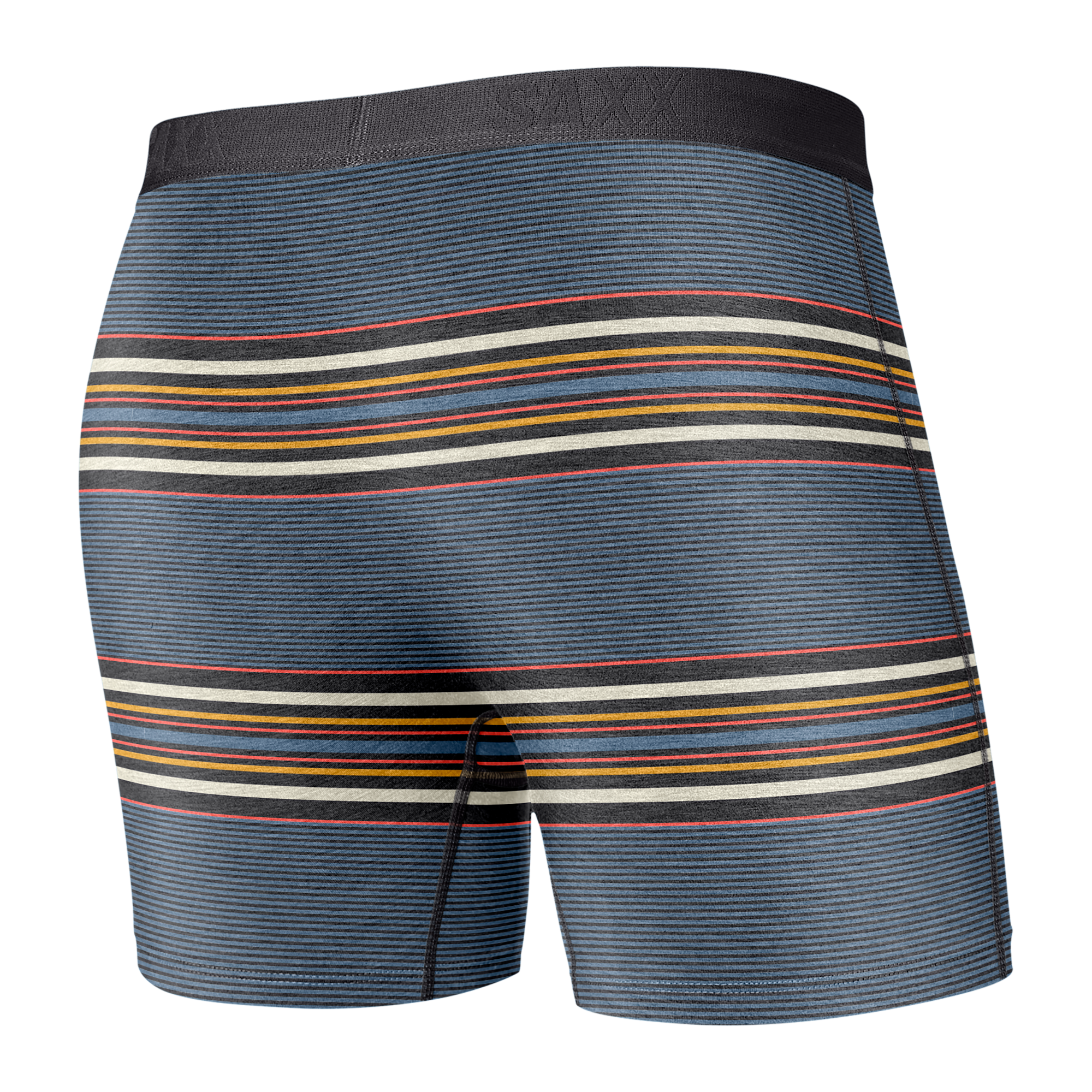 Back of Ultra Boxer Brief in Bright Stripe 2.0- Slate