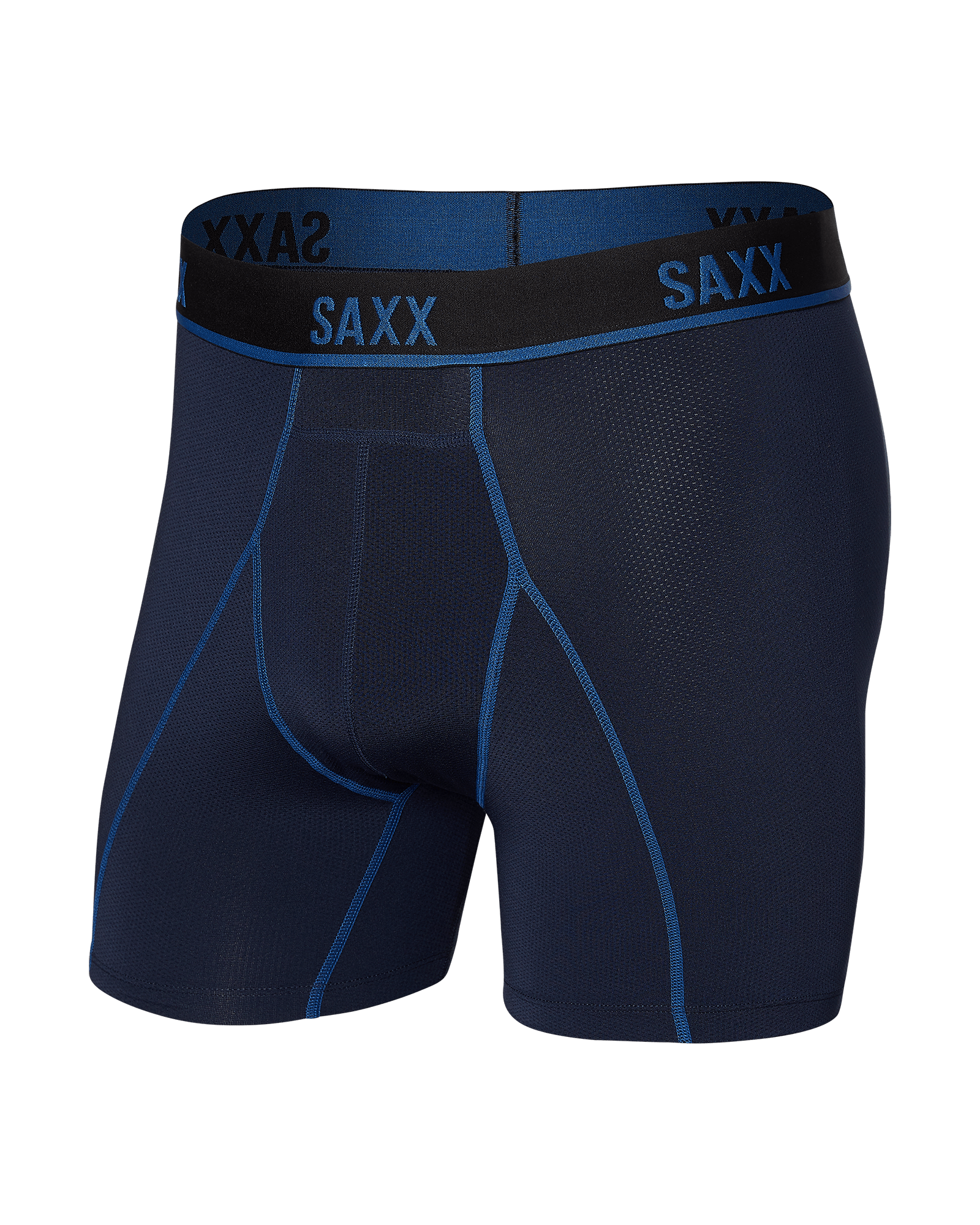 Front of Kinetic HD Boxer Brief in Navy/City Blue