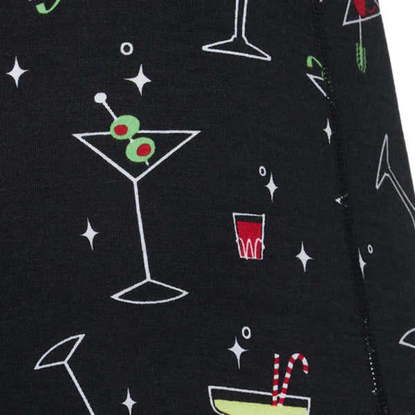 Swatch of Droptemp® Cooling Cotton Boxer Brief in Atomic Happy Hour-Black