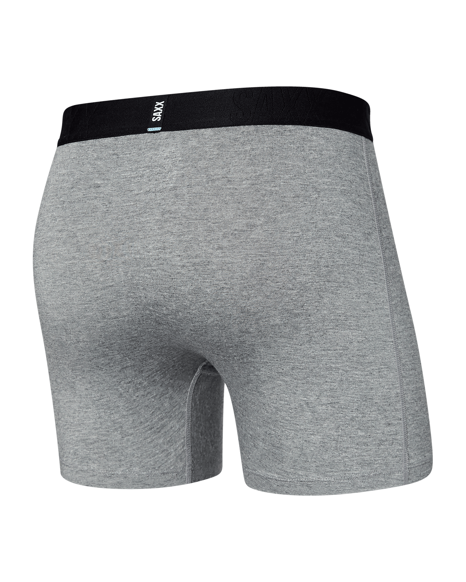 Back of DropTemp Cooling Cotton Boxer Brief in Dark Grey Heather