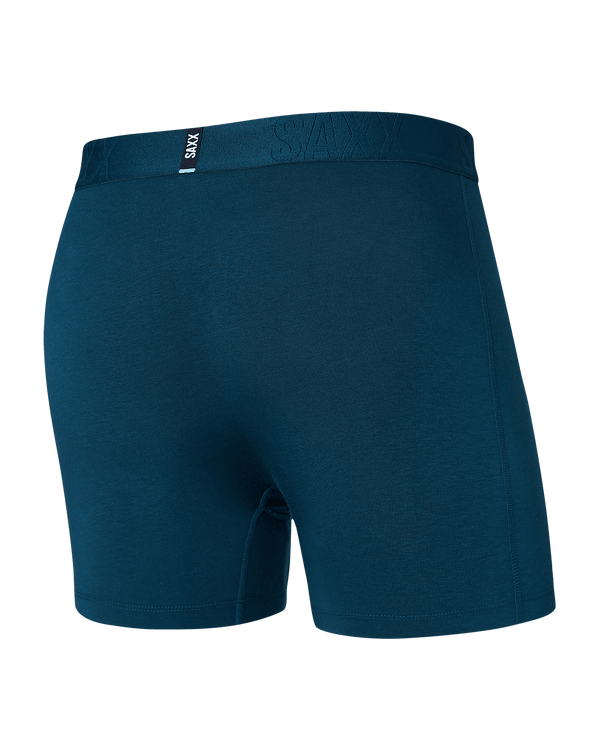 Back of Droptemp Cooling Cotton Boxer Brief Fly in Deep Ocean