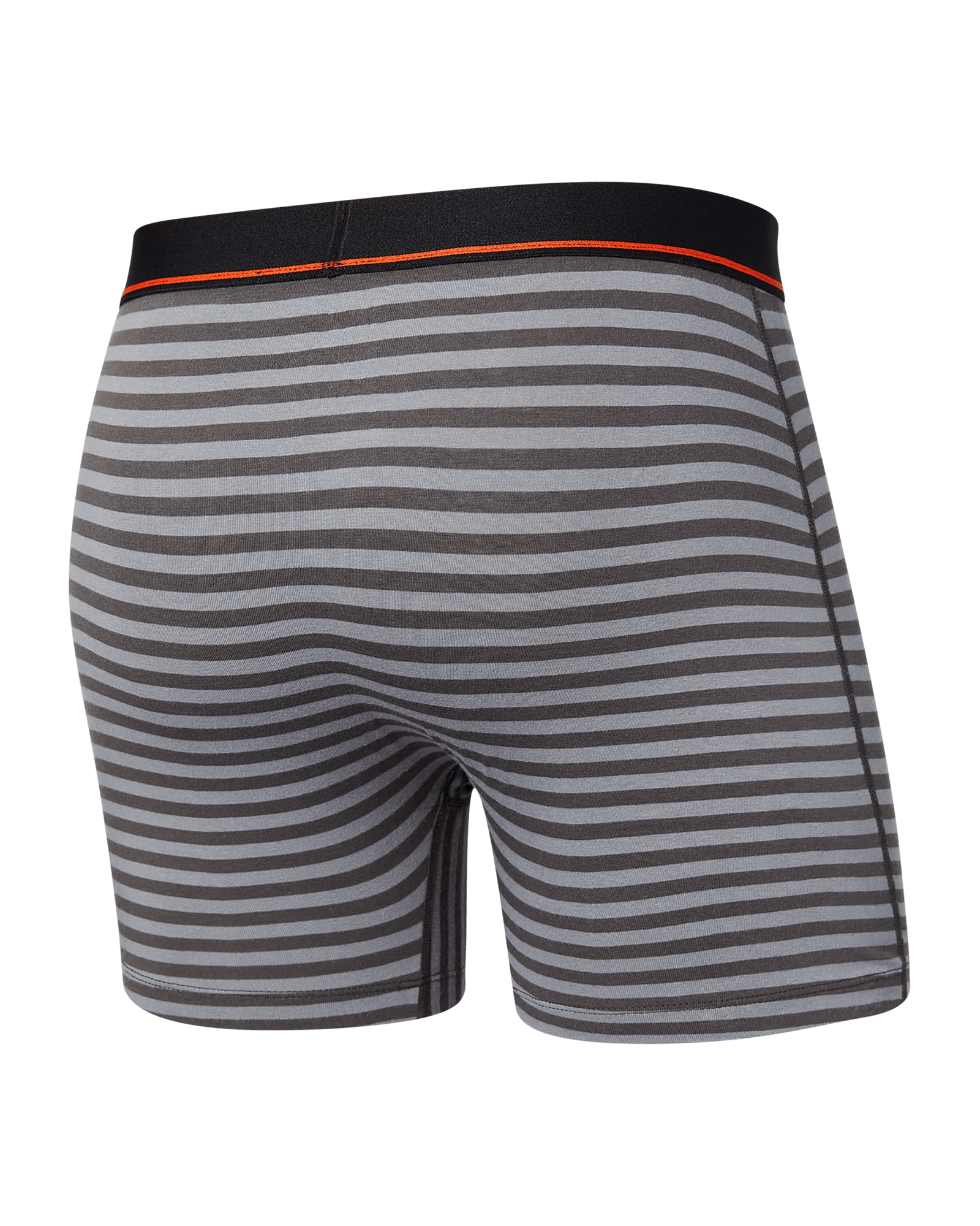 Back of Non-Stop Stretch Cotton Boxer Brief in Hiker Stripe- Grey