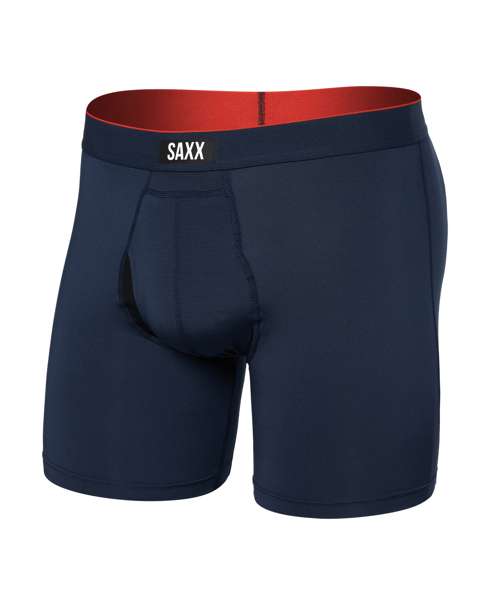 Front of Multi-Sport Mesh Boxer Brief in Navy