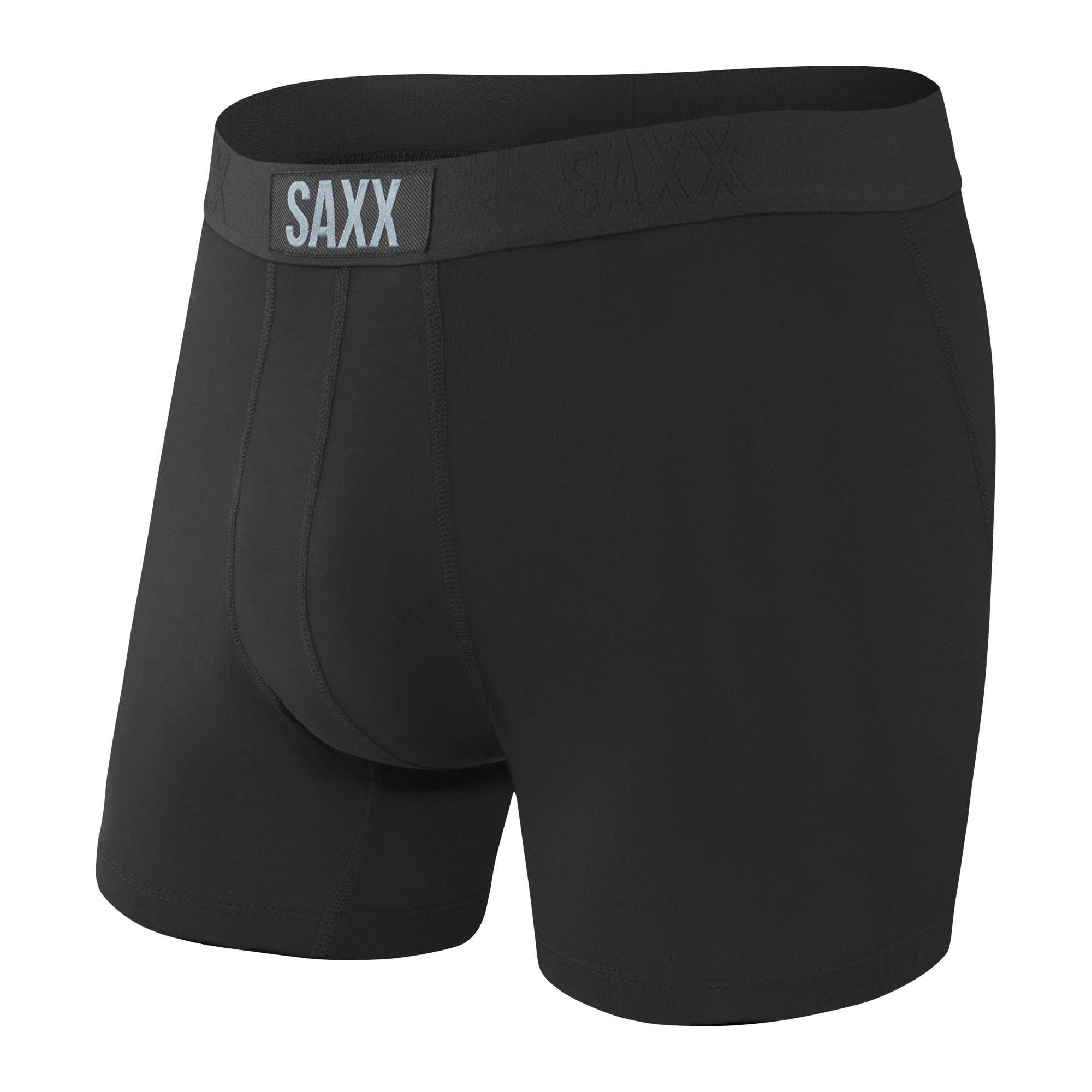 Front of Vibe Boxer Brief in Black/Black