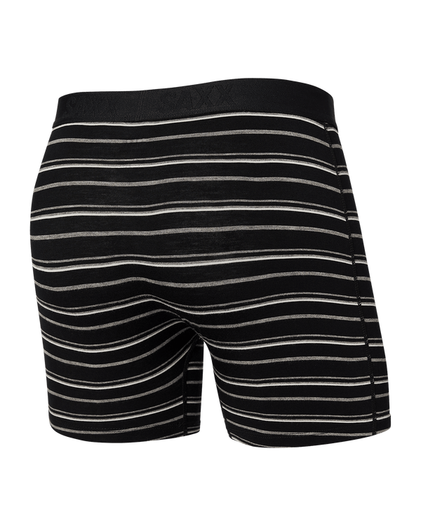 Back of Vibe Boxer Brief in Black Coast Stripe