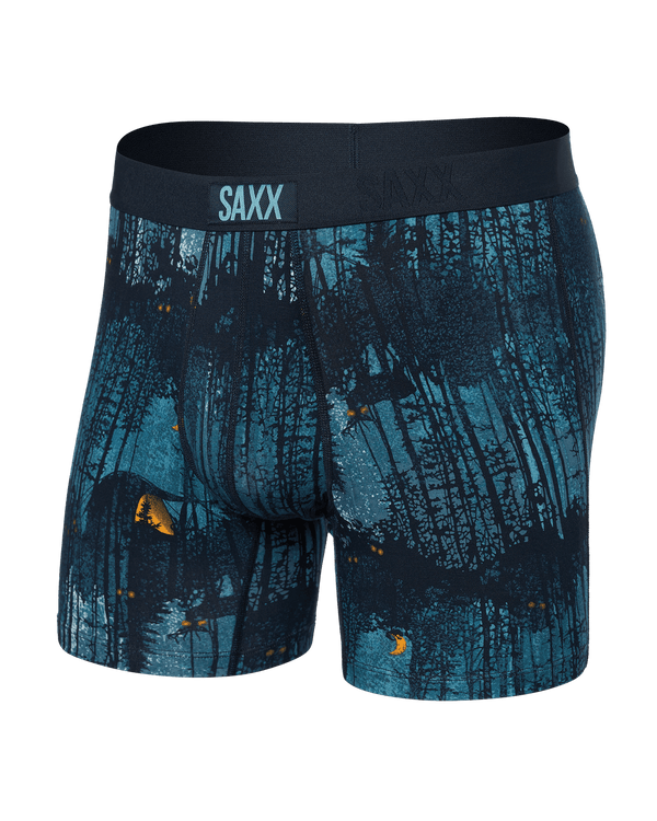 Front of Vibe Super Soft Boxer Brief in Forest Walk-Dark Ink