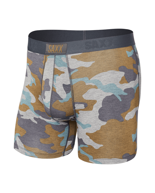 Front of Vibe Boxer Brief in Graphite Stencil Camo