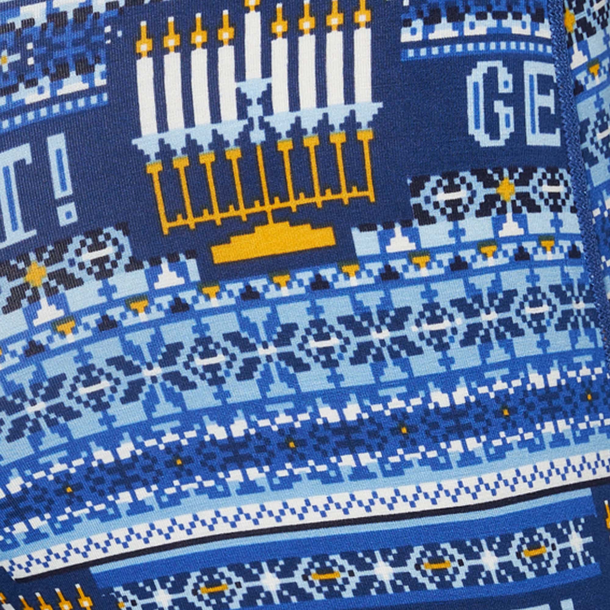 Swatch of Vibe Super Soft Boxer Brief in Hannukah Sweater-Navy