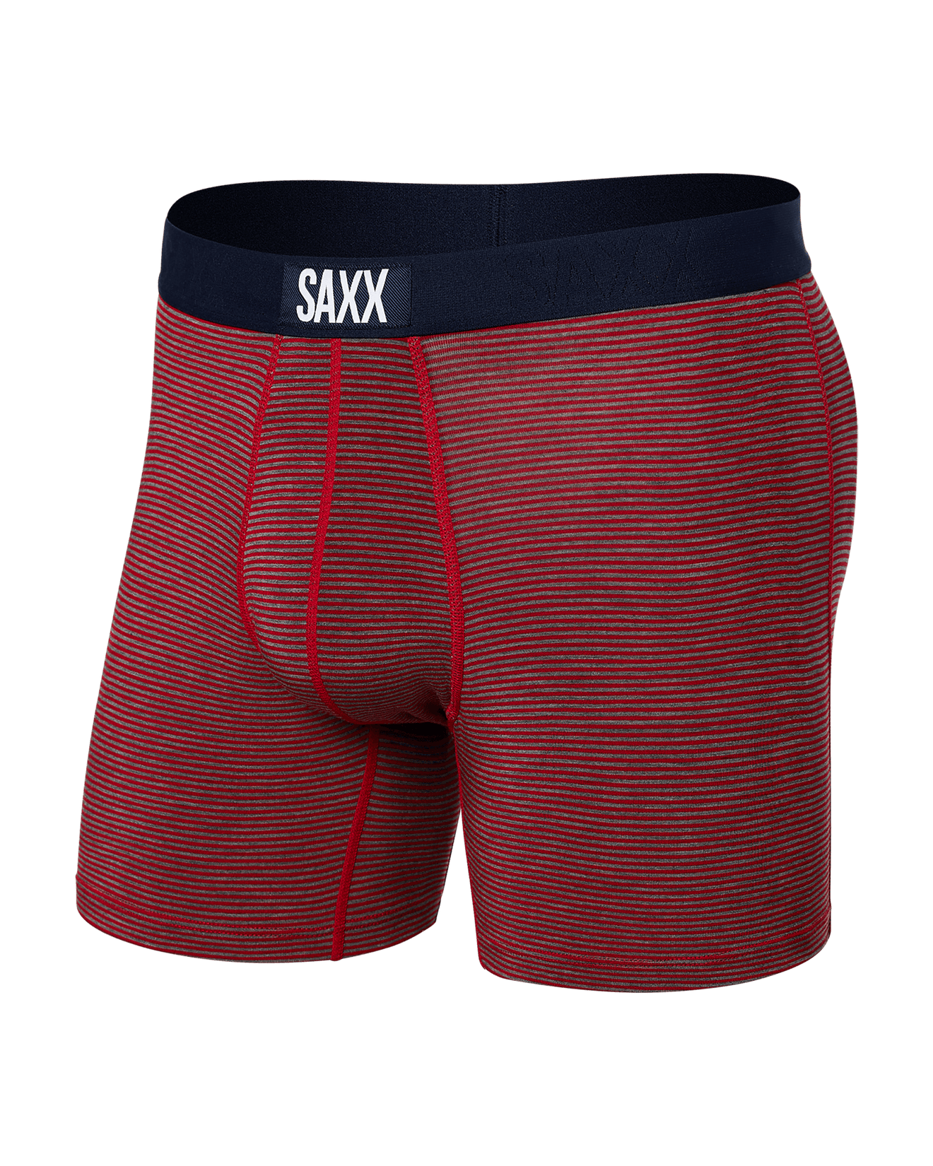 Vibe Super Soft Boxer Brief Mini Stripe Cherry Saxx Underwear 6863