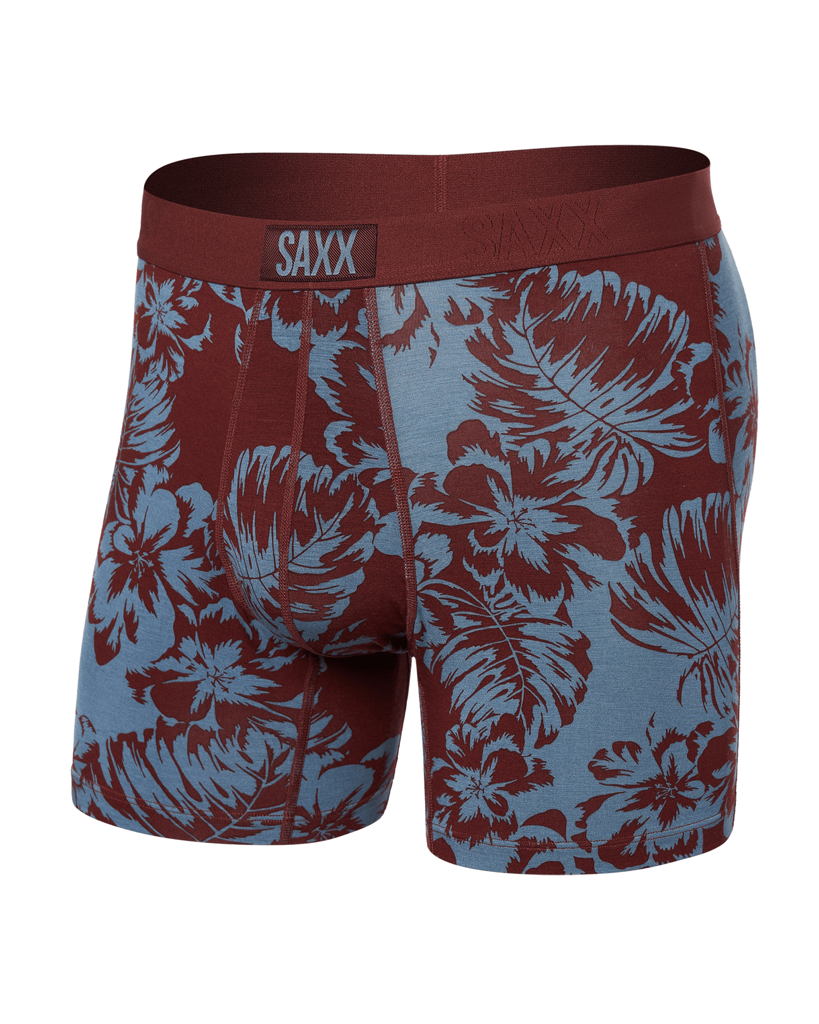 Front of Vibe Super Soft Boxer Brief in Shadow Tropics-Andorra