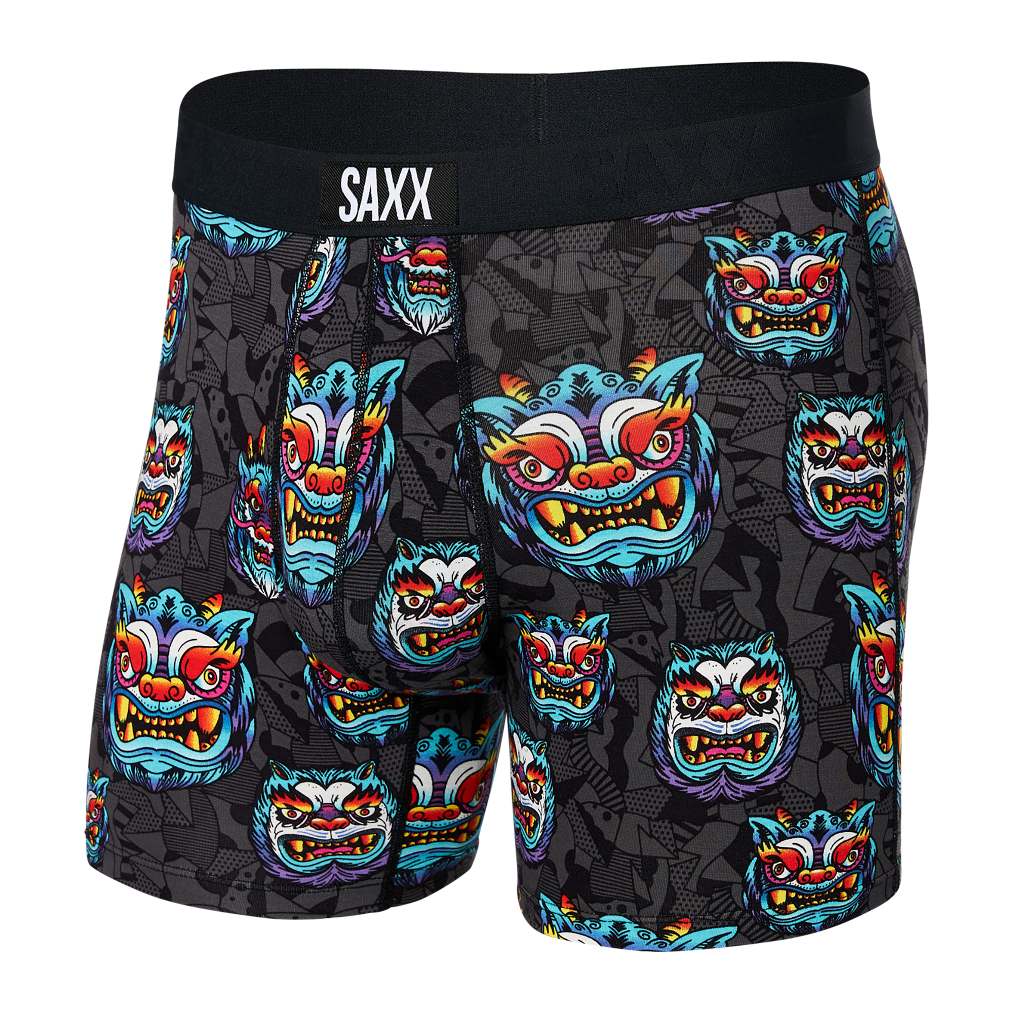 Front of Vibe Super Soft Boxer Brief in Year Of The Dragon- Multi